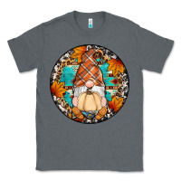 Charcoal Heather fall gnomes round earrings Classic Tee - Artiststas