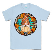 Dusty Blue fall gnomes round earrings Classic Tee - Artiststas
