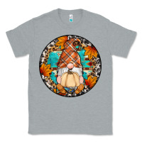 Heather Grey fall gnomes round earrings Classic Tee - Artiststas