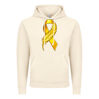 Vintage Artic Childhood Cancer Ribbon with Feather Vintage Hoodie - texasbilliewilder