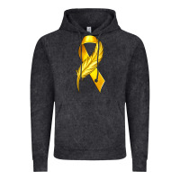 Vintage Black Childhood Cancer Ribbon with Feather Vintage Hoodie - texasbilliewilder