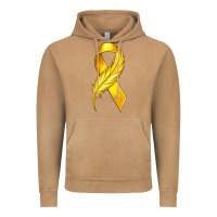Vintage Camel Childhood Cancer Ribbon with Feather Vintage Hoodie - texasbilliewilder