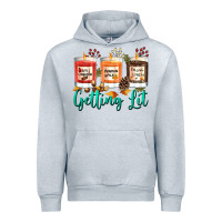 Heather Grey Candles with Fall Getting Lit Urban Hoodie - texasbilliewilder