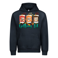 Navy Candles with Fall Getting Lit Urban Hoodie - texasbilliewilder