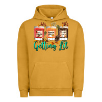 Pigment Peanut Butter Candles with Fall Getting Lit Urban Hoodie - texasbilliewilder