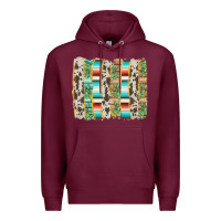 Burgundy western brushstroke Premium Hoodie - AdoDesignShop
