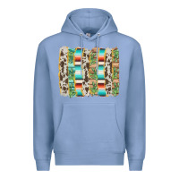 Colony Blue western brushstroke Premium Hoodie - AdoDesignShop