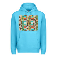 Ocean Blue western brushstroke Premium Hoodie - AdoDesignShop