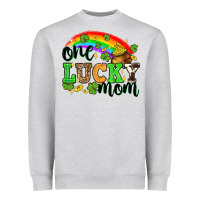 Heather Grey One lucky mom St. Patricks Day Heavyweight Sweatshirt - Neo Western
