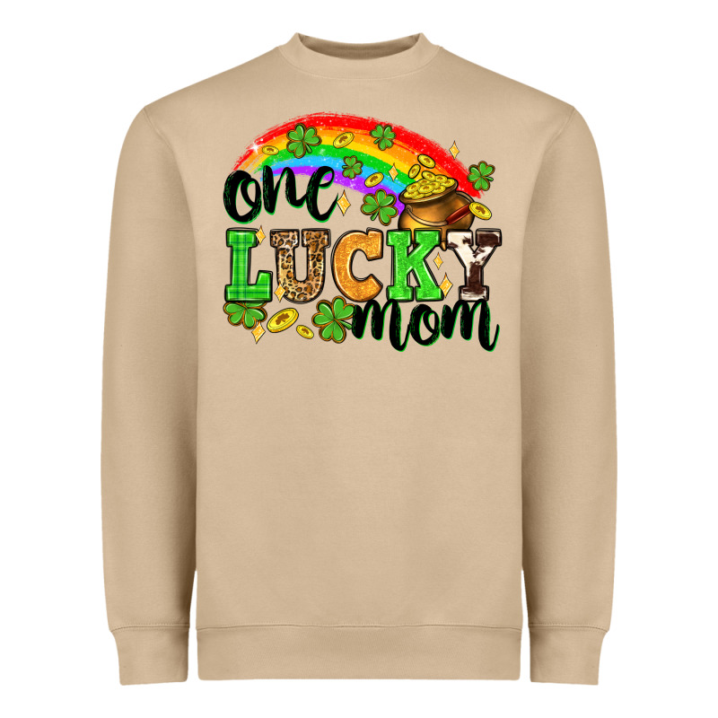One Lucky Mom St. Patricks Day Heavyweight Sweatshirt by Neo Western | Teevron