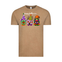 Vintage Coffee happy halloween gnomes white Vintage Tee - RacoonDesign