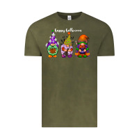 Vintage Olive happy halloween gnomes white Vintage Tee - RacoonDesign