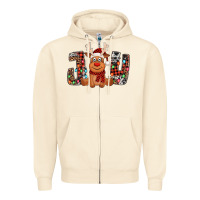 Sandshell joy christmas reindeer Zipper Hoodie - Jasminsmagicworld