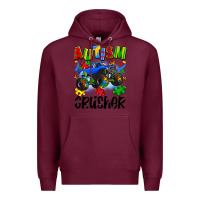 Burgundy autism crusher Premium Hoodie - Artiststas