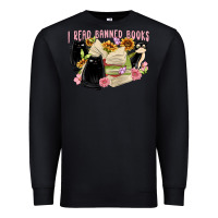 Black ı read banned books Premium Sweatshirt - MaliasSmallBusiness