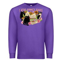 Purple ı read banned books Premium Sweatshirt - MaliasSmallBusiness