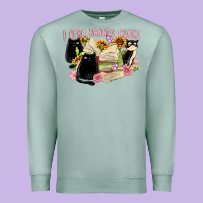 ı Read Banned Books Premium Sweatshirt Designed By Maliassmallbusiness