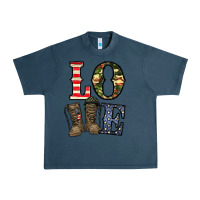 Midnight Navy loce army Urban Heavy Tee - CowhideDigitalArt