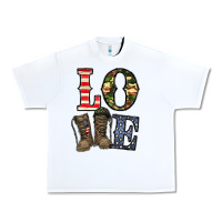 White loce army Urban Heavy Tee - CowhideDigitalArt
