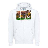Western Mom With Duroc Pig And Baby Pig Zipper Hoodie | Teevron