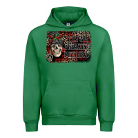 Emerald I'm so freaking merry skeleton messy bun Urban Hoodie - NancyCooperArtShop