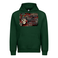 Forest Green I'm so freaking merry skeleton messy bun Urban Hoodie - NancyCooperArtShop