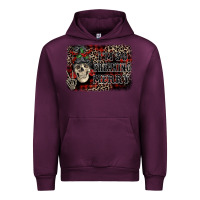 Mauve Wine I'm so freaking merry skeleton messy bun Urban Hoodie - NancyCooperArtShop