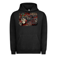 Pigment Black I'm so freaking merry skeleton messy bun Urban Hoodie - NancyCooperArtShop