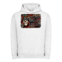Pigment Lunar Rock I'm so freaking merry skeleton messy bun Urban Hoodie - NancyCooperArtShop