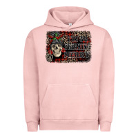Pigment Salmon I'm so freaking merry skeleton messy bun Urban Hoodie - NancyCooperArtShop