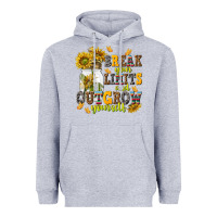 Heather Grey break your limits and outgrow yourself Heavyweight Hoodie - NancyCooperArtShop