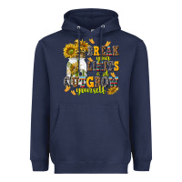 Navy break your limits and outgrow yourself Heavyweight Hoodie - NancyCooperArtShop