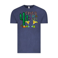 Vintage Denim cinco de mayo cactus Vintage Tee - CowhideDigitalArt