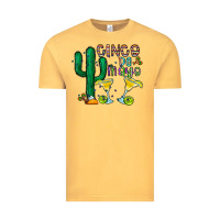 Vintage Mustard cinco de mayo cactus Vintage Tee - CowhideDigitalArt