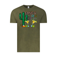 Vintage Olive cinco de mayo cactus Vintage Tee - CowhideDigitalArt