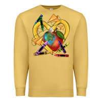 Antique Gold heart pencil Premium Sweatshirt - NancyCooperArtShop