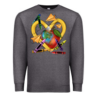 Charcoal Heather heart pencil Premium Sweatshirt - NancyCooperArtShop