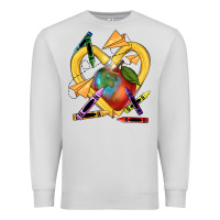 Dove Grey heart pencil Premium Sweatshirt - NancyCooperArtShop