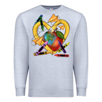 Heather Grey heart pencil Premium Sweatshirt - NancyCooperArtShop