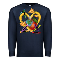 Navy heart pencil Premium Sweatshirt - NancyCooperArtShop