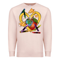 Pale Pink heart pencil Premium Sweatshirt - NancyCooperArtShop