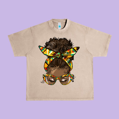 Afro Bun Urban Heavy Tee Designed By Hra Design Shop