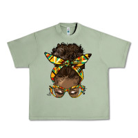 Oil Green afro bun Urban Heavy Tee - HRA Design Shop