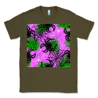 Army Green halloween spider green leopard seamless pattern Classic Tee - BundleAndBundleShop