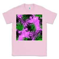 Bubblegum Pink halloween spider green leopard seamless pattern Classic Tee - BundleAndBundleShop