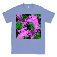 Colony Blue halloween spider green leopard seamless pattern Classic Tee - BundleAndBundleShop