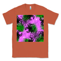 Copper halloween spider green leopard seamless pattern Classic Tee - BundleAndBundleShop