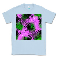 Dusty Blue halloween spider green leopard seamless pattern Classic Tee - BundleAndBundleShop