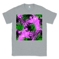 Heather Grey halloween spider green leopard seamless pattern Classic Tee - BundleAndBundleShop
