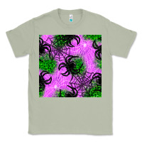 Matcha halloween spider green leopard seamless pattern Classic Tee - BundleAndBundleShop